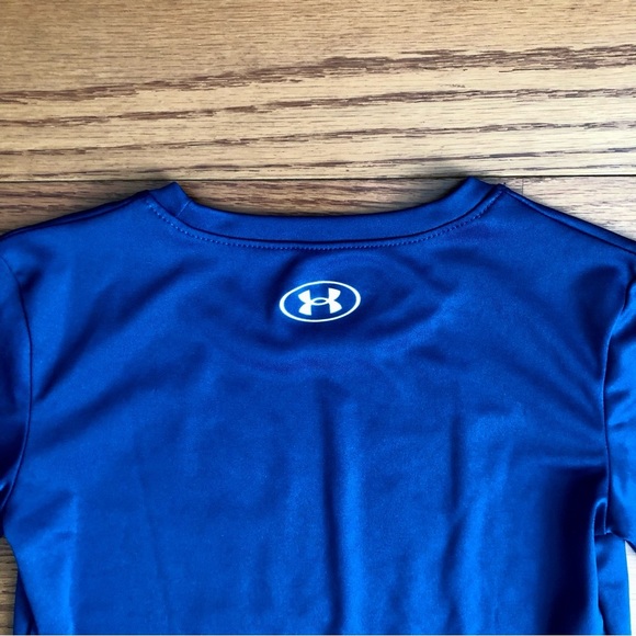 Under Armour Long Sleeve T-Shirt Solid Logo Blue Toddler Boy Size 4t - Picture 5 of 7